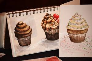 Cassidy's cupcake cards at Art of Chocolate